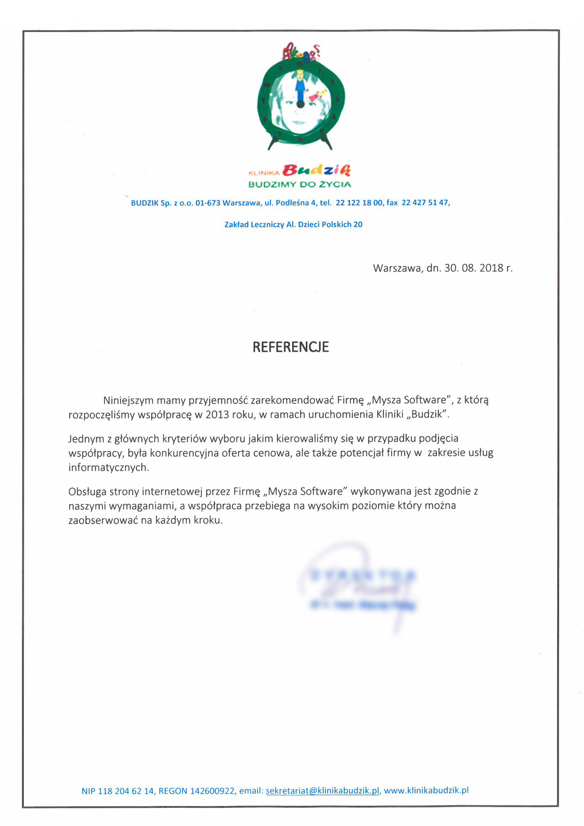 Referencje Klinika Budzik